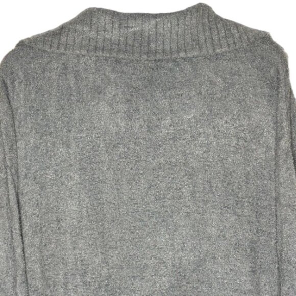 Barefoot Dreams CozyChic Lite High Rib Half Zip Tunic - Carbon - 1X (14-16*) - Picture 6 of 9